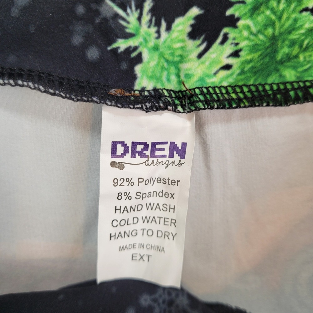 Dren Designs Christmas Truck Polyester‎ Spandex Ankle Leggings One Size Fits All - Picture 6 of 6